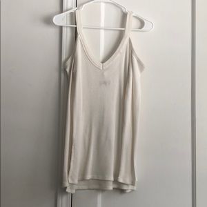 Long sleeve cold shoulder top